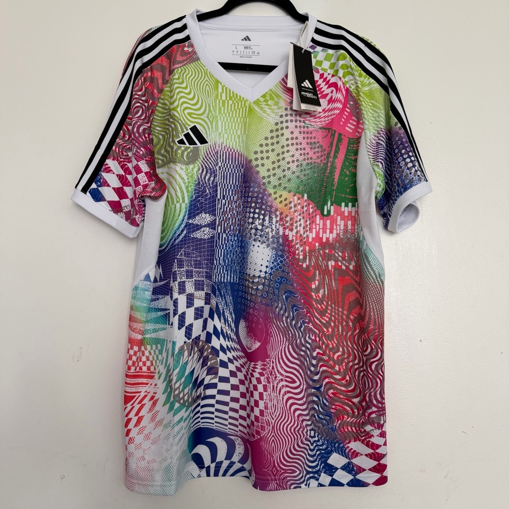 Men’s Adidas Tiro Trikot x Jeremy Scott Pride Slim Fit Jersey Size Large